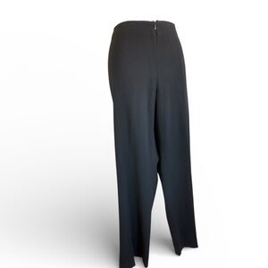 FABRIZIO GIANNI black high waist pants, flat front, back zip. Clean look. 12 EUC